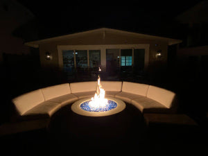 Simplicity Edge 54" x18" with 8" lip in Natural Concrete Color Fire Bowls / fire Pits ConcreteCreationsLA 