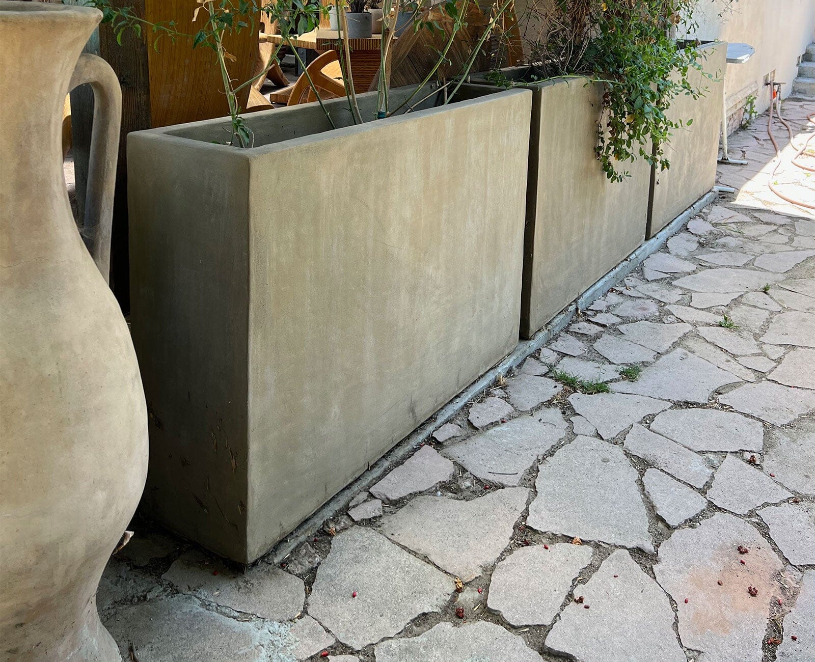 Geo Box Geo rectangular 14.5" x54" x36" h Planter Boxes Concrete Creations 