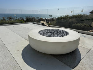 Ocean Fire Table and 72" x 18" with a 14" lip Fire Bowls / fire Pits ConcreteCreationsLA 