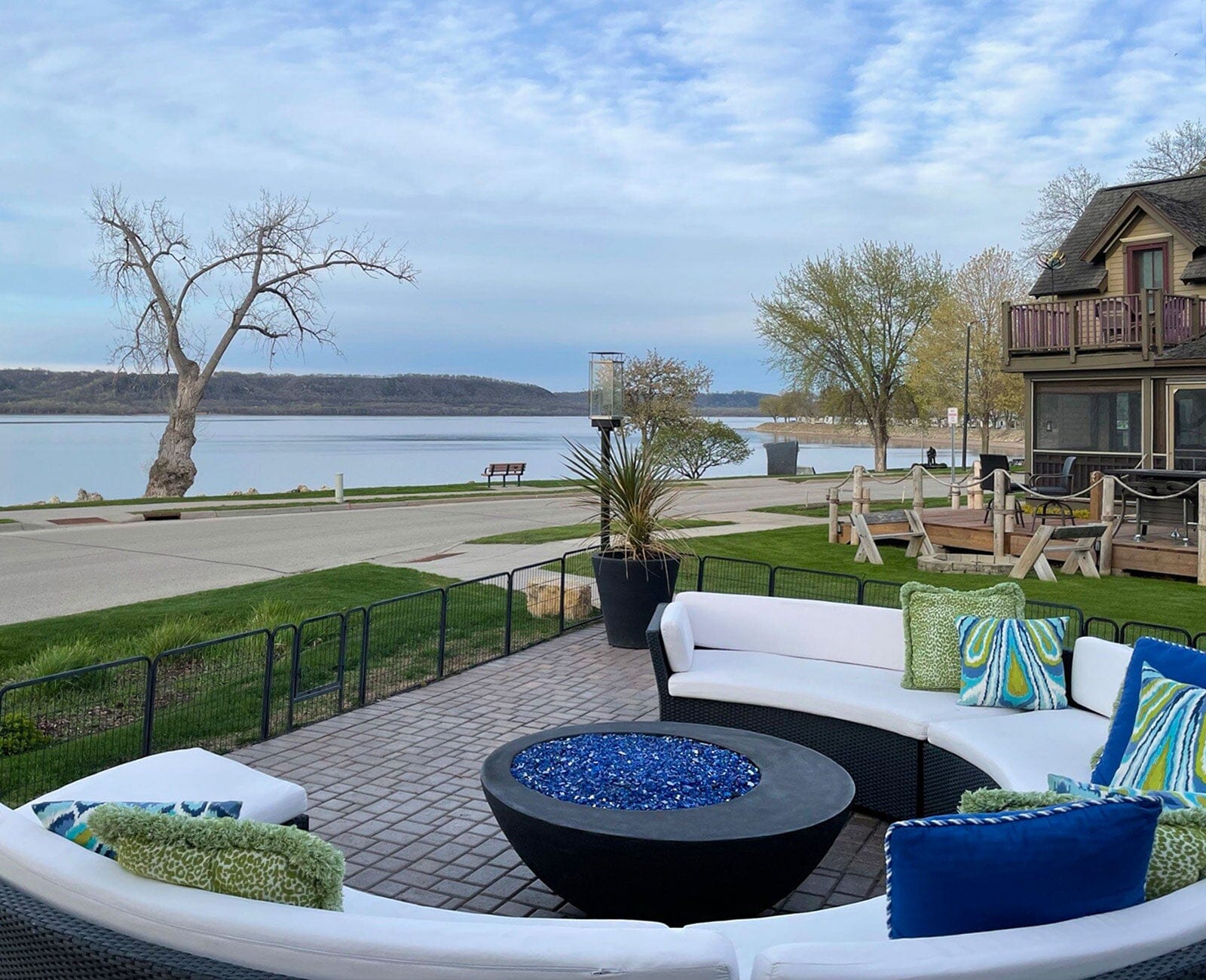 Odyssey Fire Bowl 48" x18" Slate Color Fire Bowls / fire Pits Concrete Creations 