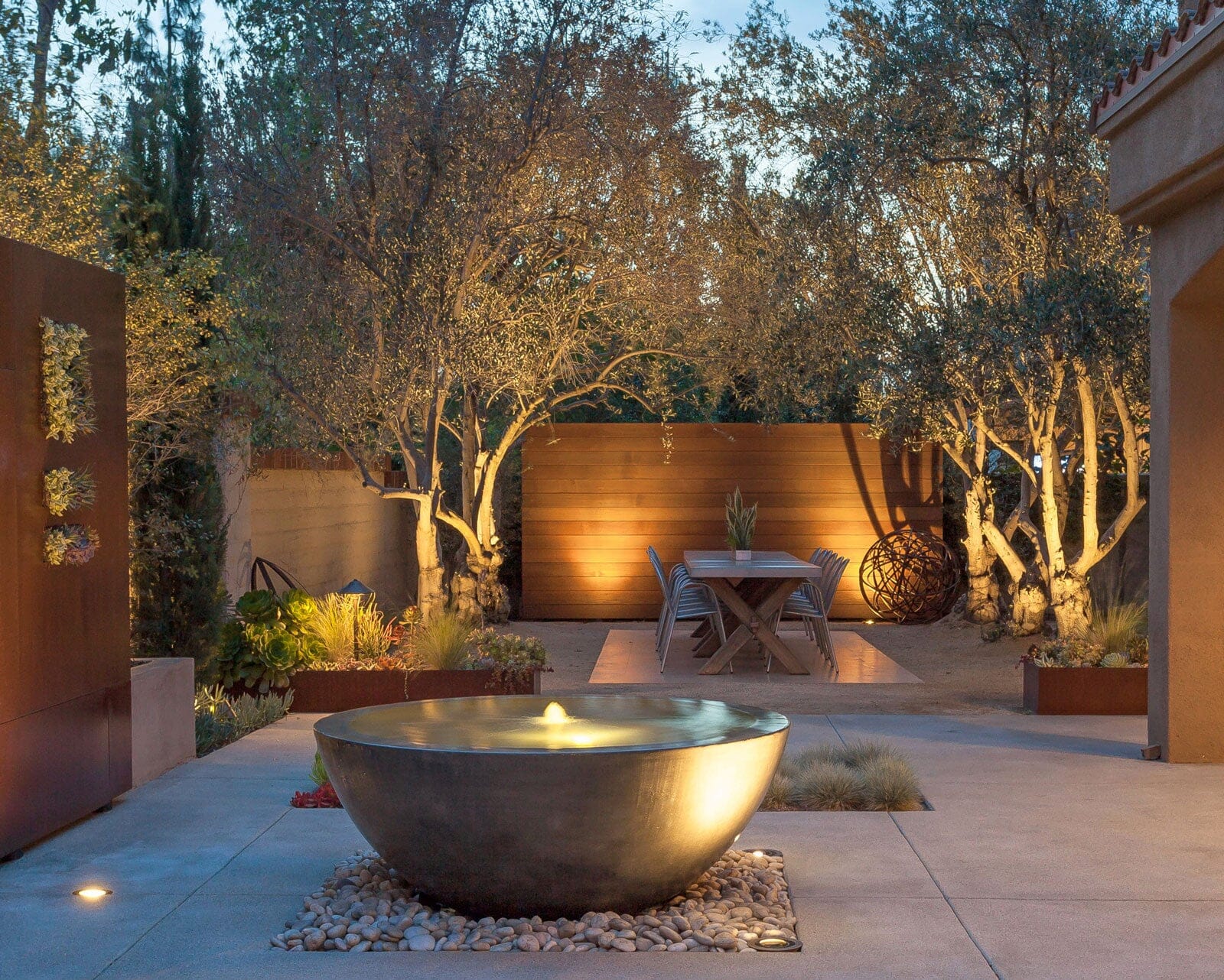 Simplicity Water Bowl 60" x24" Natural Concrete Color Water Features Concrete Creations 
