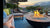 Simplicity Edge Fire Bowl Table 48" x18" 8" lip Ebony Color Fire Bowls / fire Pits Concrete Creations 