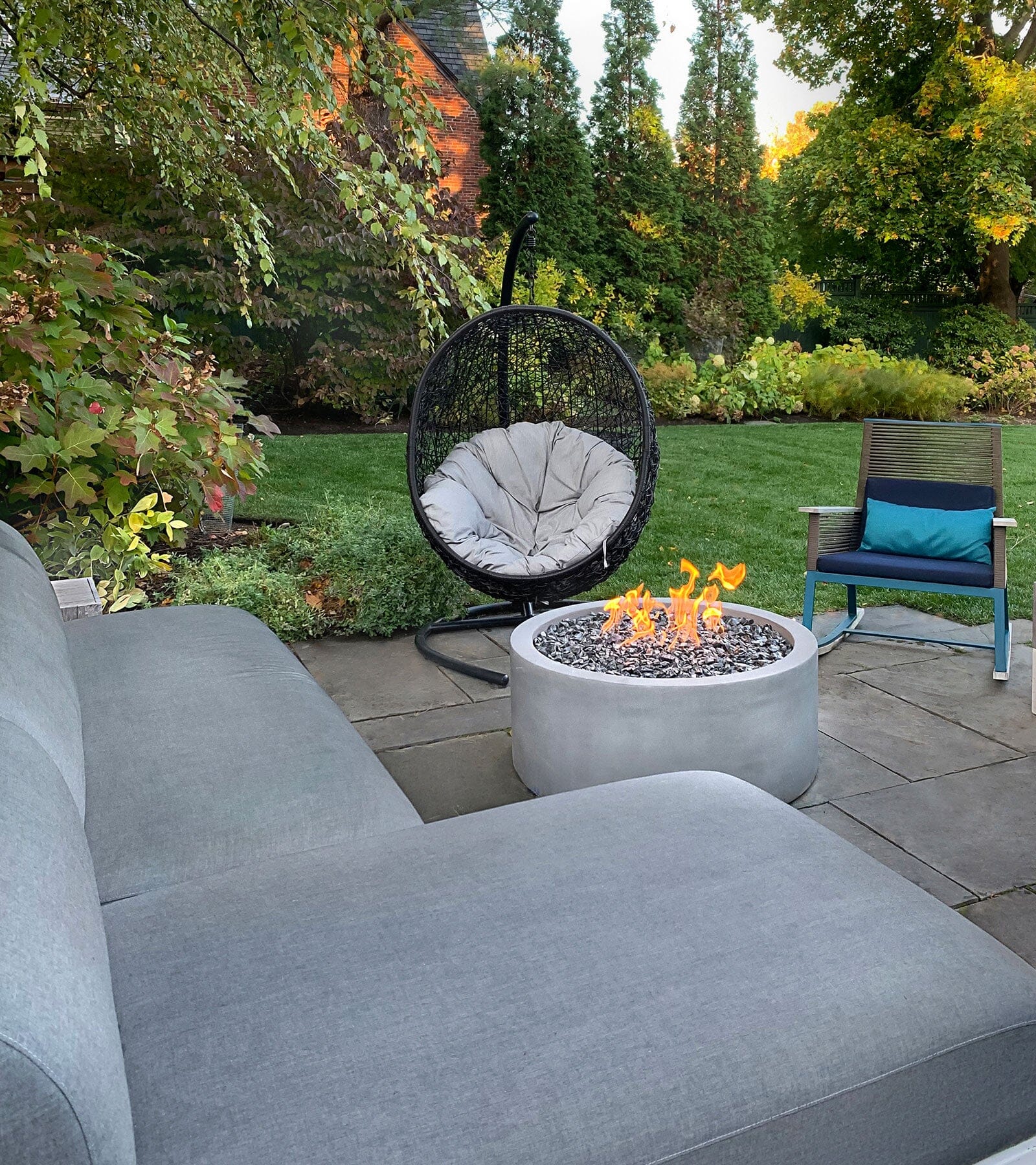 Cilindro 36" x15" Smoke Gray Fire Bowls / fire Pits ConcreteCreationsLA 