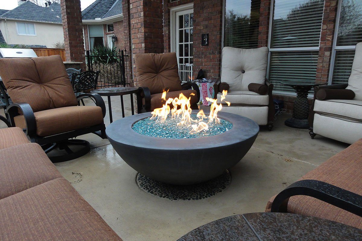 Simplicity Edge Fire bowl 48" x18" -8" lip Slate Fire Bowls / fire Pits Concrete Creations 