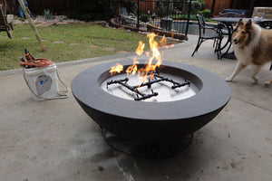 Simplicity Edge Fire bowl 48" x18" -8" lip Slate Fire Bowls / fire Pits Concrete Creations 