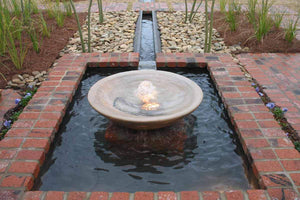 Wok Water Bowl 34" x 8" Desert Tan Water Features Concrete Creations 