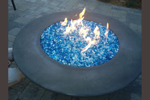 Simplicity Edge Fire Bowl 54" x18" 10" lip Slate Fire Bowls / fire Pits Concrete Creations 
