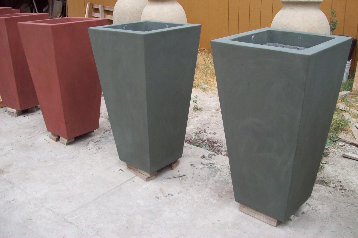 24 planter pots The Timely Planter 24" w x24" l x 45"h
