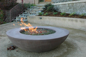 Simplicity Edge Fire Bowl 60" x18" 12" lip, Coffee color Fire Bowls / fire Pits Concrete Creations 