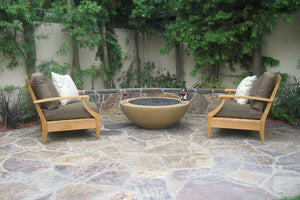 Simplicity Edge Fire Bowl 40" x15" 5" lip, Spanish Gold Fire Bowls / fire Pits Concrete Creations 