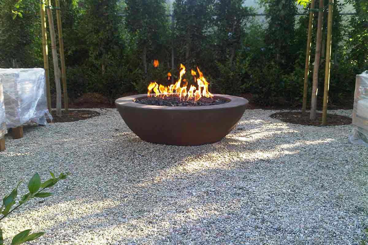 Simplicity Edge Fire Bowl 48" x18" 6" lip Java Fire Bowls / fire Pits Concrete Creations 