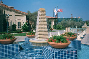 Sliced Pyramids Obelisk Fountain Water Features Concrete Creations 