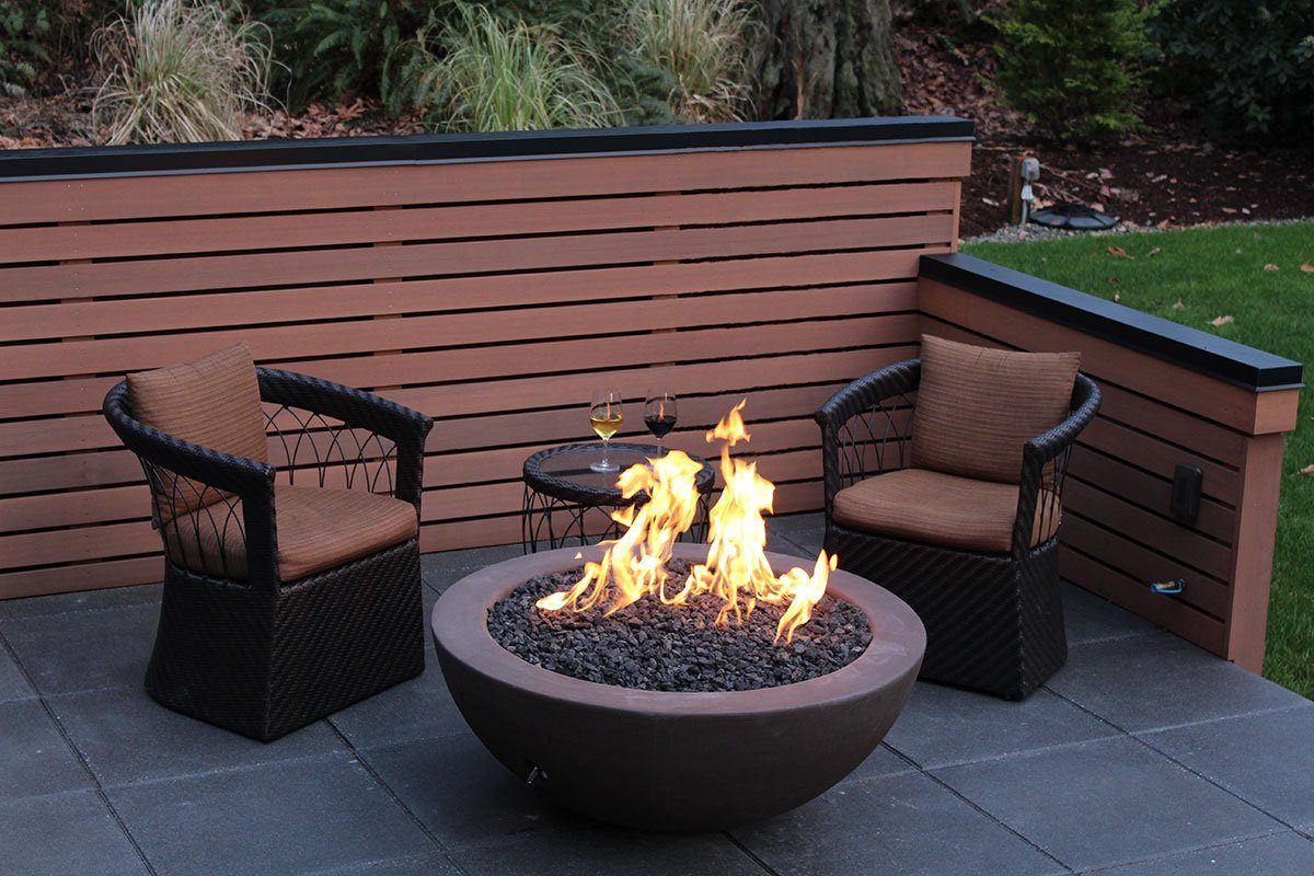 Simplicity Edge 44" x17" -5" lip Java Color Fire Bowls / fire Pits Concrete Creations 