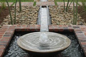 Wok Water Bowl 34" x 8" Desert Tan Water Features Concrete Creations 