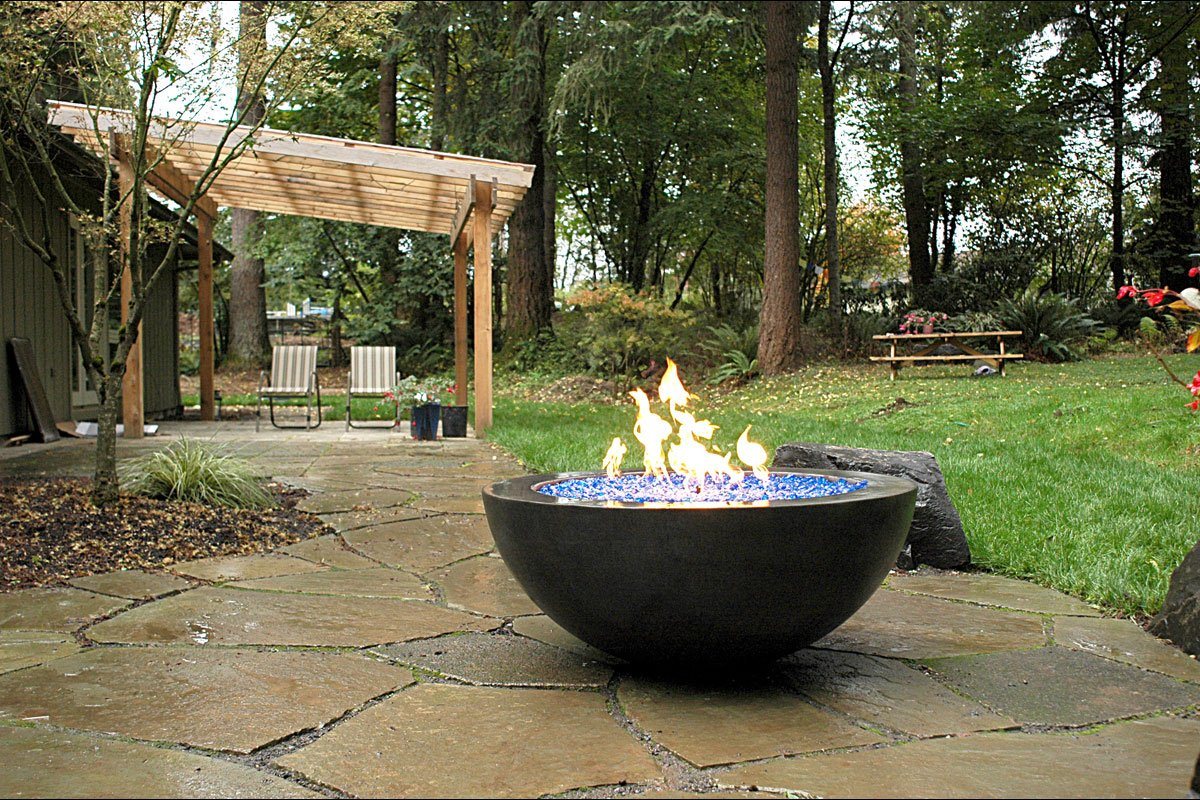 Simplicity Edge 42" x 17" Slate color Fire Bowls / fire Pits Concrete Creations 