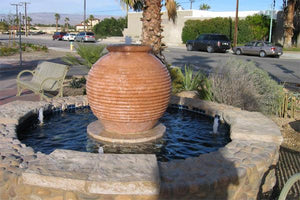 The Aladdin Ribbed Fountain Water Features Concrete Creations 