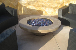 Contemporary Fire Bowl 48" x 15" -9 lip Rattan Fire Bowls / fire Pits Concrete Creations 