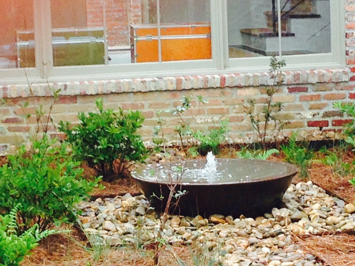 Wok Water Bowl 42" x 18" Coffee Color Concrete Creations 