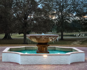 Tivoli Bowl Water Fountain Large Bowls ConcreteCreationsLA 