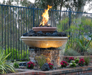Water and Fire- Meron Ribbed Fire Bowls / fire Pits Concrete Creations 