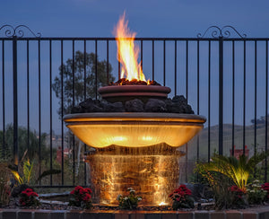 Water and Fire- Meron Ribbed Fire Bowls / fire Pits Concrete Creations 