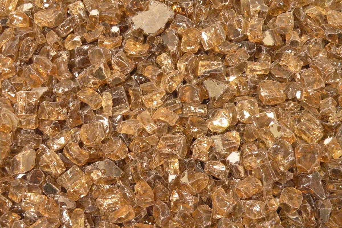 American Fire Glass - Copper Reflective 1/2" Fire glass american fire glass 