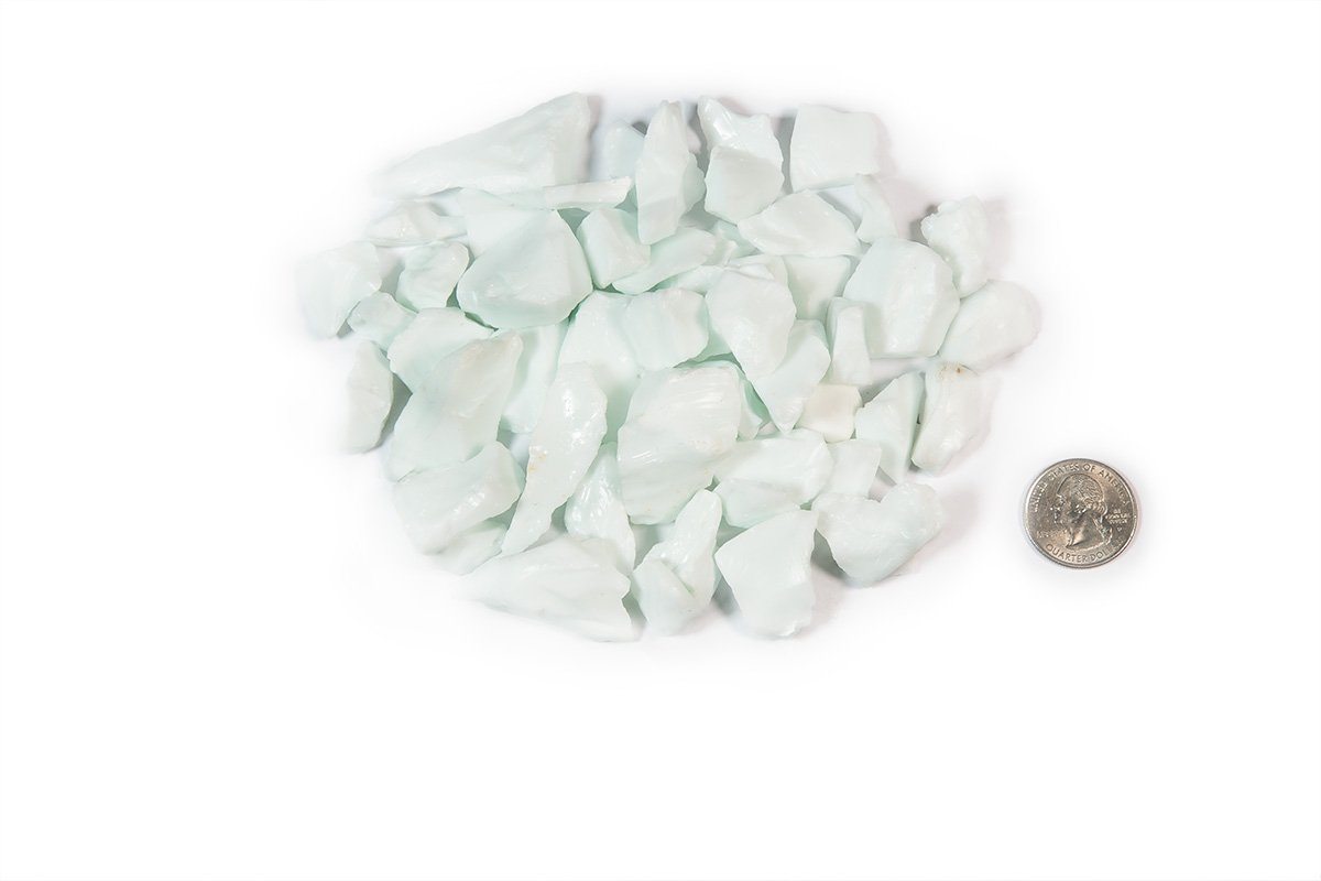 American Made Fire glass 1/2"-1" - White Fire glass ConcreteCreationsLA 