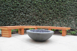Simplicity Edge Fire Bowl 37" x 13.5" Smoke Gray Concrete Creations 