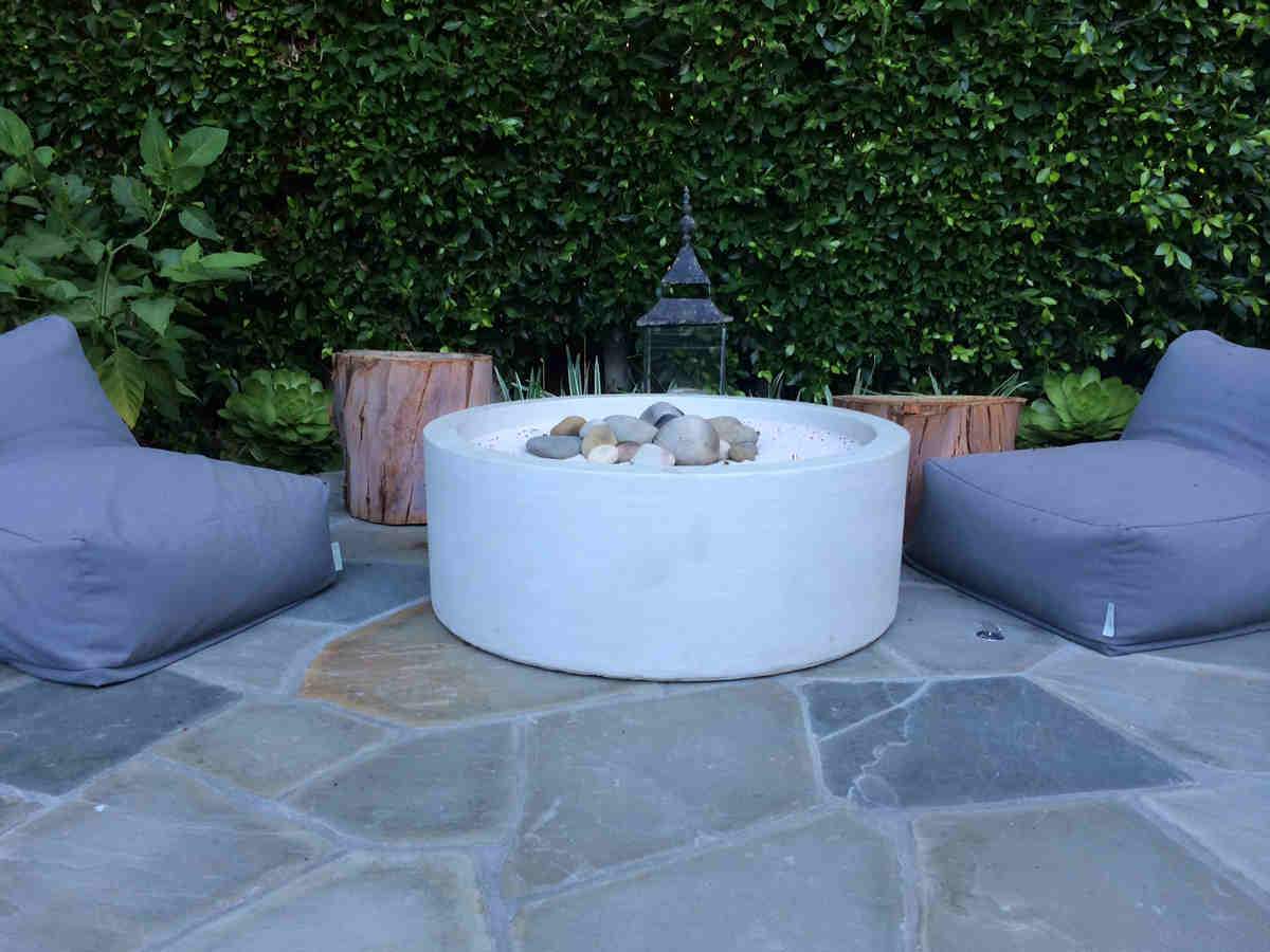 Cilindro Fire Bowl 40" x15" in Dove Gray Fire Bowls / fire Pits Concrete Creations 