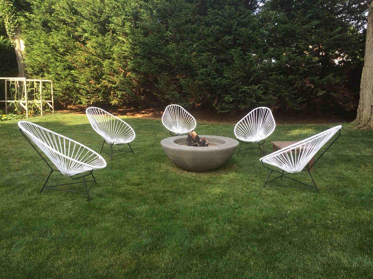 Simplicity Edge Fire Bowl 48" x18" - 8" Lip Natural Concrete Color Concrete Creations 