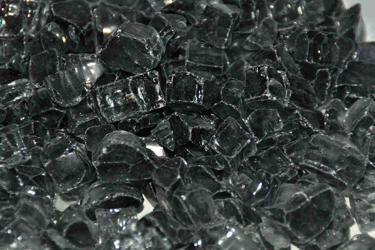 American Fire Glass - Gray 1/2" american fire glass 