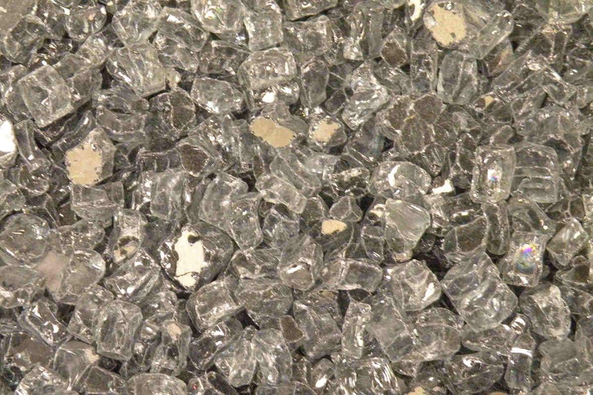 American Fire Glass - Gray Reflective 1/2" Fire glass american fire glass 