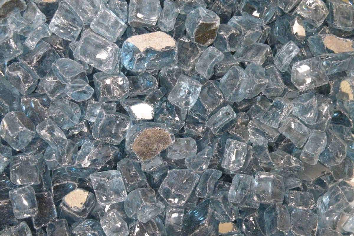 American Fire Glass - Pacific Blue Reflective 1/2" Fire glass american fire glass 