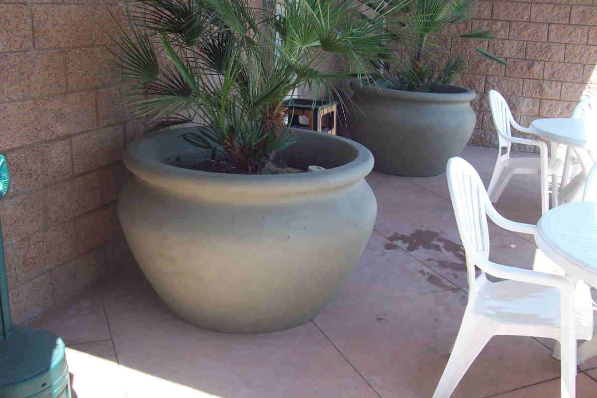 large sage green outdoor plant pots Manara Pot 48" x 30" in Sage Green
