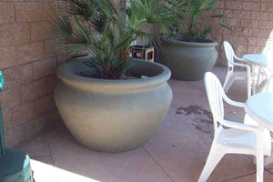 Manara Pot 48" x 30" in Sage Green Concrete Creations 