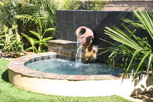 Cauldron Ribbed Fountain Water Features Concrete Creations 