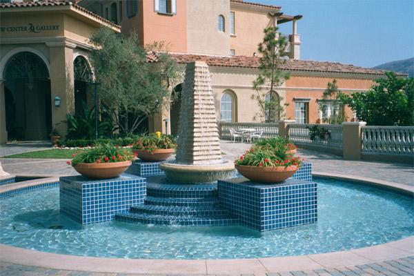 Sliced Pyramids Obelisk Fountain Water Features Concrete Creations 