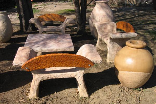 King Solomon Seating set X-Benches Concrete Creations 