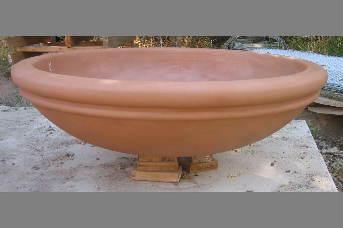 Meron Ribbed Bowl 43" x12" Paloma Bowls Concrete Creations 