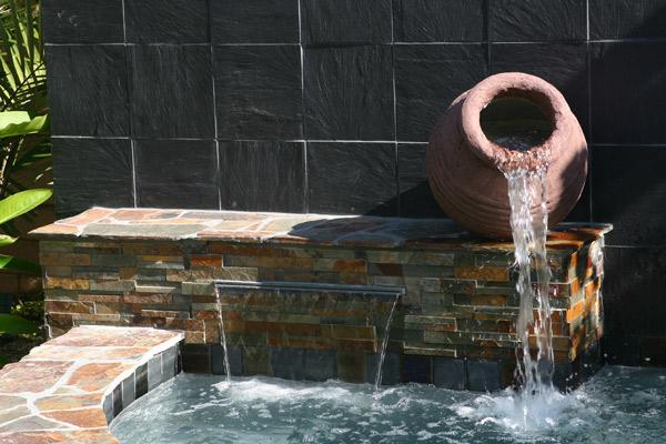 Cauldron Ribbed Fountain Water Features Concrete Creations 