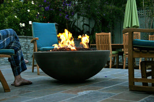 Simplicity Edge 44" x17" -5" lip Granite Green Color Fire Bowls / fire Pits Concrete Creations 
