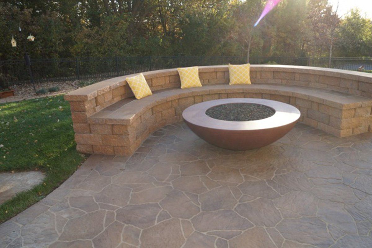 Simplicity Edge Fire Bowl 60" x18" 12" lip, Rustic Red Color Fire Bowls / fire Pits Concrete Creations 