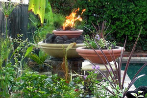 Meron Ribbed- Fire Bowl 43" x12" -Paloma Fire Bowls / fire Pits Concrete Creations 