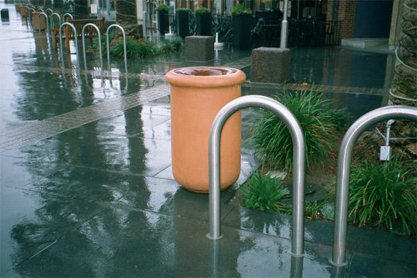 Manhattan Trash rec. Trash/Ash Receptacles Concrete Creations 